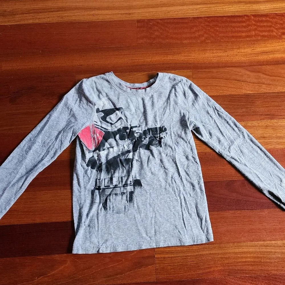 Star Wars Storm Trooper Gray Long Sleeve Jersey Size 7X